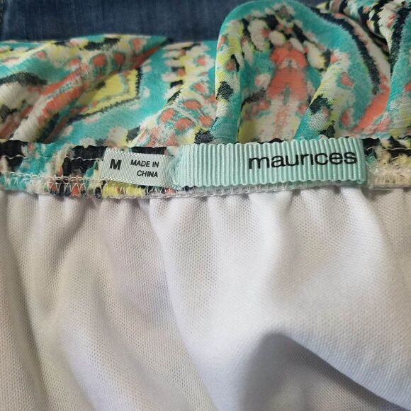 Maurices Blue Print Maxi Dress with Spagetti Straps size Medium - Picture 2 of 8